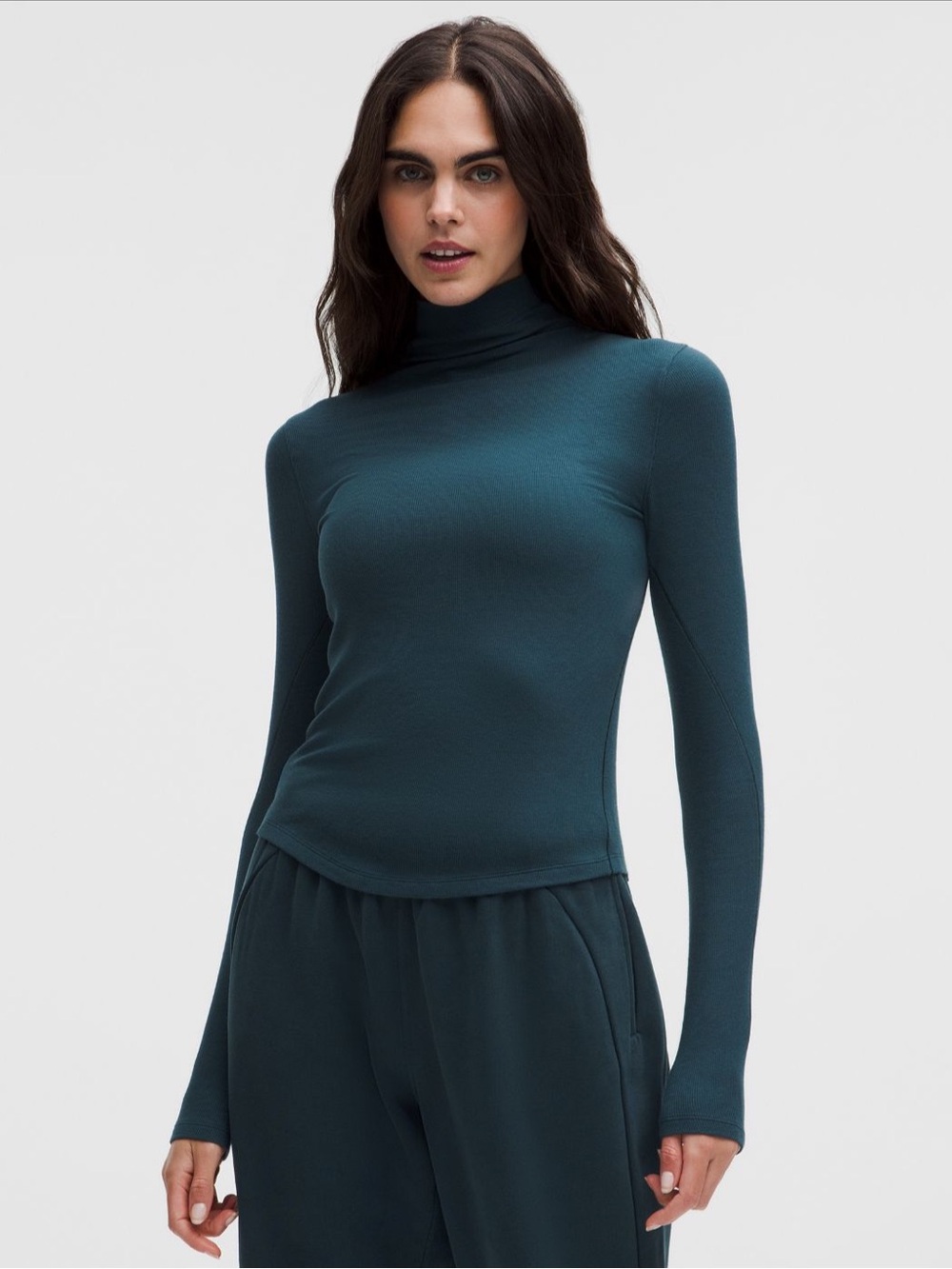 🔥LULULEMON Hold Tight Turtle Neck Long Sleeve INDOCHINE BLUE - Picture 2 of 8